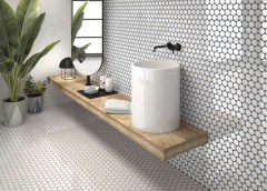 Realonda Ceramica Circle Glossy Grey White