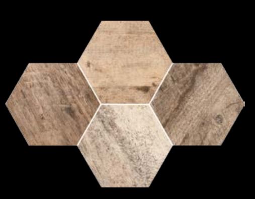 Ceramica Limone Town Hexagon Timber mozaik 28,3x40,8 cm