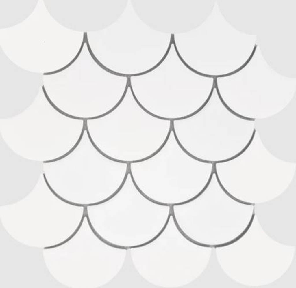 29x28,2 White F S fényes és matt mozaik