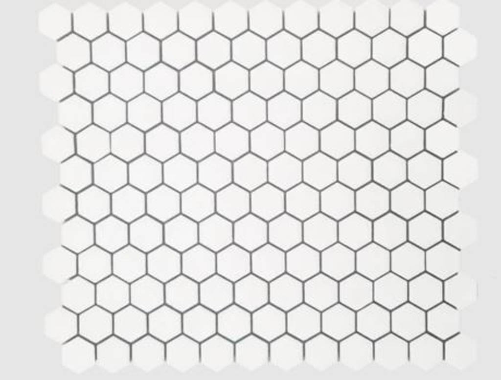 26,1x30,6 White S H matt mozaik