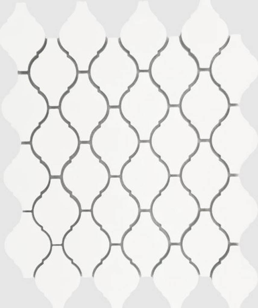 24,5x28,5 White A matt mozaik