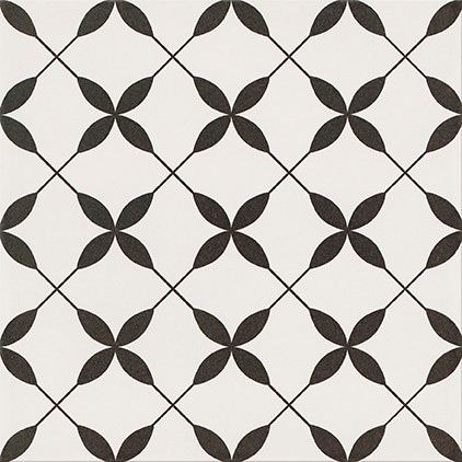 Opoczno Patchwork Clover Black Pattern padlódekor 29,8 x 29,8