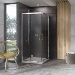 Ravak 10° 10RV2 90 zuhanykabin ( szatén + Transparent ) 