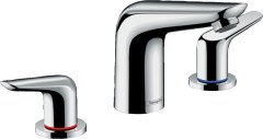 Hansgrohe Novus 3-lyukú mosdócsaptelep 100 automata lefolyó-garnitúrával 