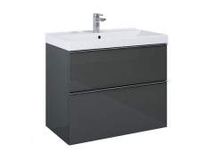 Arezzo Design Monterey 80cm-es alsószekrény 2 fiókkal magasfény? szürke