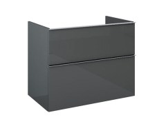 Arezzo Design Monterey 80cm-es alsószekrény mosdópulthoz 2 fiókkal magasfény? antracit