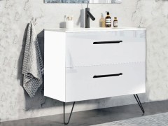 Arezzo Design Carmel 70 cm-es alsószekrény 2 fiókkal magasfény? fehér