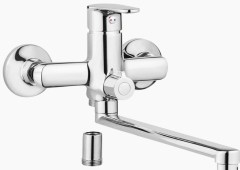 Deante Chaber falra szerelhető mosdó csaptelep meghosszabbított kifolyóval és gégecső csatlakozóval 