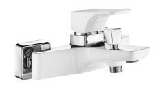 Deante Hiacynt kádtöltő csaptelep zuhanyszett nélkül - króm-fehér 