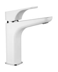 Deante Hiacynt álló mosdó csaptelep megemelt testtel - króm-fehér 