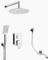 Deante Hiacynt szifon által feltöltődő kádtöltő készlet falsík alatti egységgel 