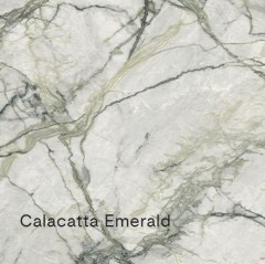 Kerlite Slimtech Synestesia Calacatta Emerald falicsempe és padlólap 120x120 cm