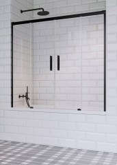 M-Acryl Idea Black PN DWD fekete kádparaván 160 x 150 cm