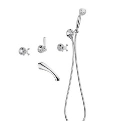 Bugnatese Old'800 - 018 - fal alatti váltós csaptelep kifolyóval és zuhanyszettel