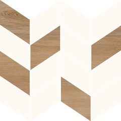 Opoczno Love You White Half Mosaic Satin mozaik 29 x 29