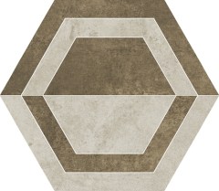 Paradyz padlódekor Paradyz Scratch Beige Hexagon B padlódekor