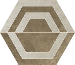 Paradyz padlódekor Paradyz Scratch Beige Hexagon C padlódekor