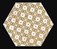 Paradyz Shiny Lines Gold Heksagon Inserto D1 dekorcsempe 19,8 x 17,1
