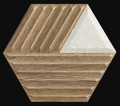 Paradyz Woodskin Mix Wood Heksagon Struktura C falicsempe 19,8 x 17,1