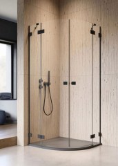 Radaway Essenza Pro Black PDD 90 B íves zuhanykabin