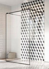 Radaway Modo New Black I 160 Frame Walk-in zuhanyfal