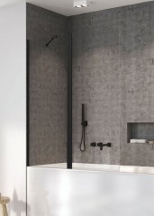 Radaway Nes Black PND II 140 J fekete kádparaván