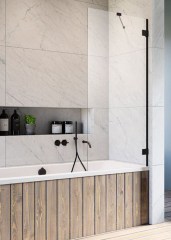 Radaway Essenza Pro Black PNJ II 80 fekete kádparaván