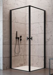 Radaway Nes Black KDD I Frame 100 J átlátszó szögletes zuhanykabin