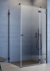 Radaway Essenza Pro Black KDJ 120 J átlátszó szögletes zuhanykabin