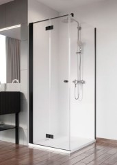 Radaway Nes Black KDJ B 80 J átlátszó szögletes fekete zuhanykabin