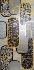 Roberto Cavalli Metal Soul Ellipse dekorcsempe 60x120 cm