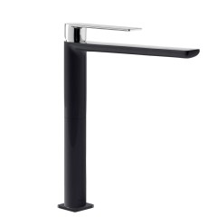 Tres Loft Colors egykaros, magasított (328 mm ) mosdó csaptelep fekete-chrome 20020305NE