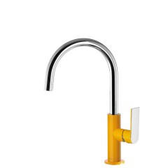 Tres Loft Colors egykaros, magasított mosdó csaptelep amber-chrome 20020505AM