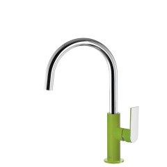 Tres Loft Colors egykaros, magasított mosdó csaptelep green-chrome  20020505VE