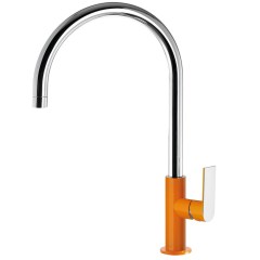 Tres Loft Colors egykaros, magasított (418mm ) mosdó csaptelep orange-chrome 20020506NA