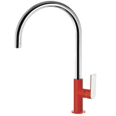 Tres Loft Colors egykaros, magasított (418 mm ) mosdó csaptelep red-chrome 20020506RO