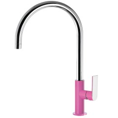 Tres Loft Colors egykaros, magasított (418 mm )  mosdó csaptelep fuchsia-chrome 20020506FU