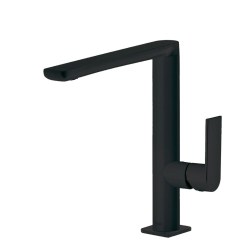 Tres Loft Colors egykaros, magasított mosdó csaptelep matt fekete 20020502NM