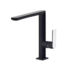 Tres Loft Colors egykaros, magasított mosdó csaptelep fekete-chrome 20020502NE