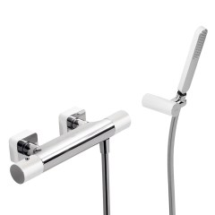 Tres Loft Colors fali termosztátos zuhany csaptelep, kézizuhannyal, fehér-chrome 20016409BL