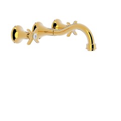 Tres Clasic fali kétkaros mosdó csaptelep arany 24215101OR