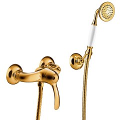 Tres Clasic egykaros zuhany csaptelep, kézizuhannyal arany 24216701OR