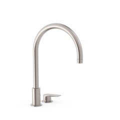 Tres Project-Tres peremre szerelhető, kétüléses mosdó csaptelep steel 21110501AC