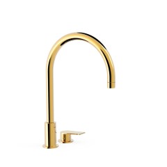 Tres Project-Tres peremre szerelhető, kétüléses mosdó csaptelep arany 21110501OR