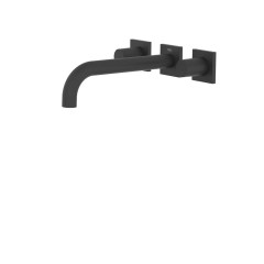 Tres Project-Tres fali, kétkaros mosdó csaptelep (kifolyó 240mm) matt fekete 21115201NM