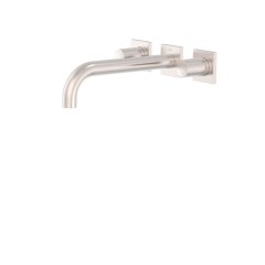 Tres Project-Tres fali, kétkaros mosdó csaptelep (kifolyó 240mm) steel 21115201AC