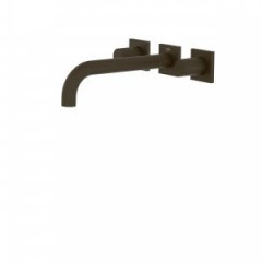 Tres Project-Tres fali, kétkaros mosdó csaptelep (kifolyó 240mm) black bronz 21115201KMB