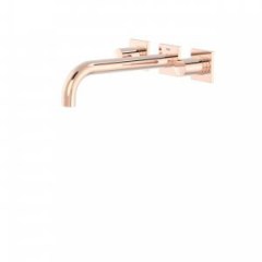Tres Project-Tres fali, kétkaros mosdó csaptelep (kifolyó 240mm) rose gold 21115201OP