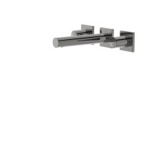 Tres Project-Tres fali, kétkaros mosdó csaptelep metallic black 21175101KM