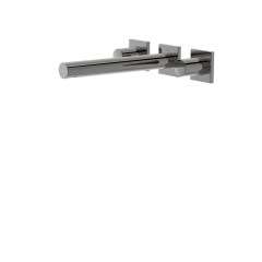 Tres Project-Tres fali, kétkaros mosdó csaptelep (kifolyó 206 mm) metallic black 21175201KM